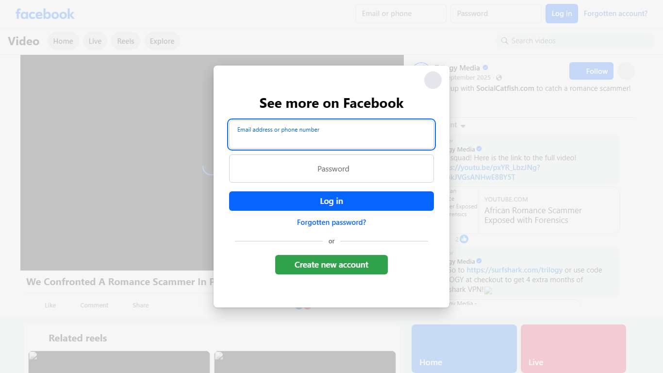 We teamed up with SocialCatfish.com to catch a romance scammer! Click the link in the comments to watch the full video, we also added the link in the comments to get your discount for Surfshark as well! Trilogy Media Facebook